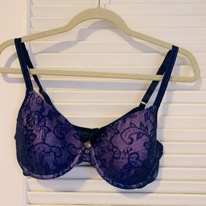 Natori Purple Lace Bra Sz 36C